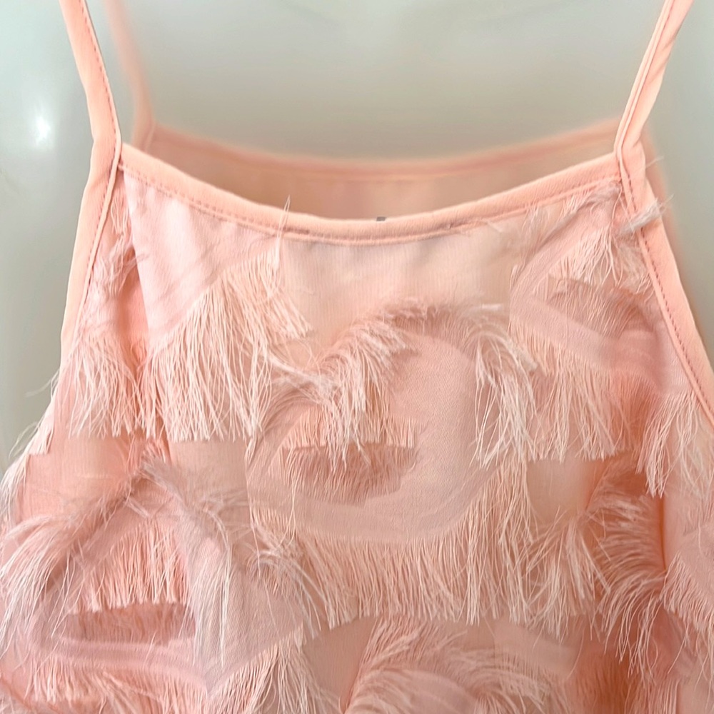 Fun fringe fabric cami S